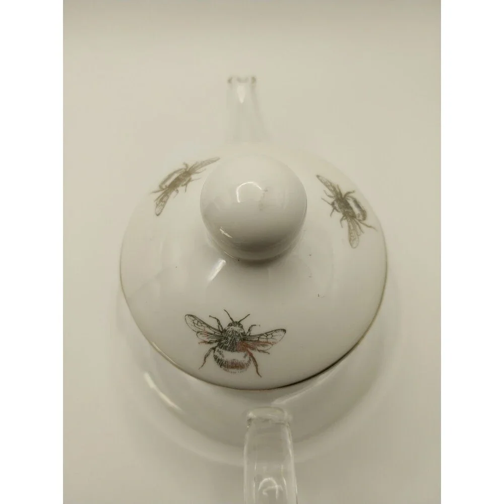 Grace Teaware Queen Bee Tea for One Teapot with Diffuser Teacup Porcelain NEW EX
